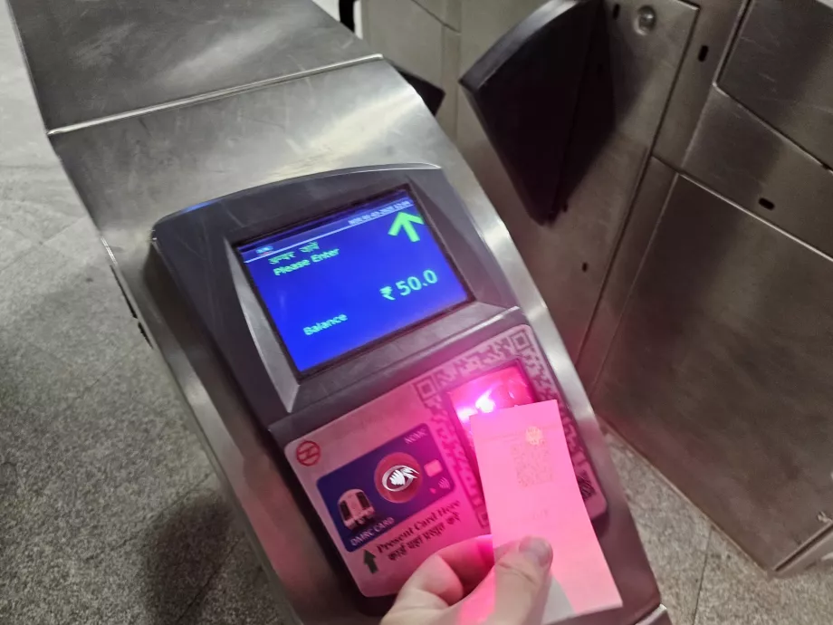 Utilizar um bilhete no torniquete