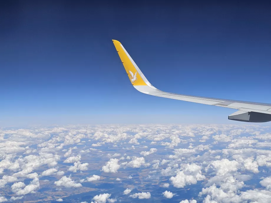 Pegasus Airlines durante o voo Praga-Istambul
