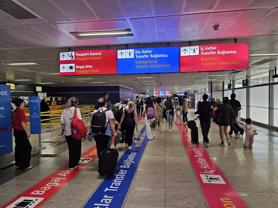 Transfere entre voos, aeroporto de Istambul SAW