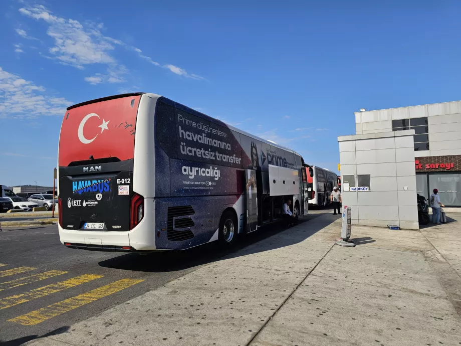 Paragens do Havabus em direção ao centro