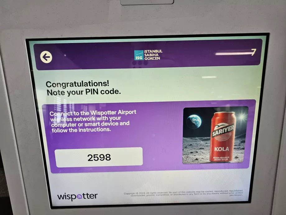 Código Wi-fi