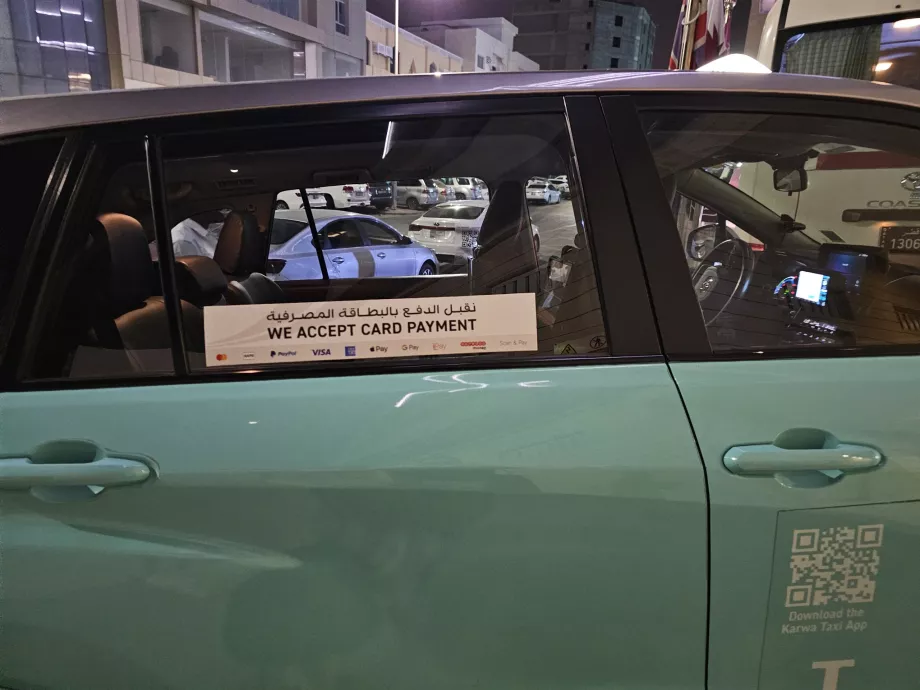 Possibilidade de pagar com cartão no táxi