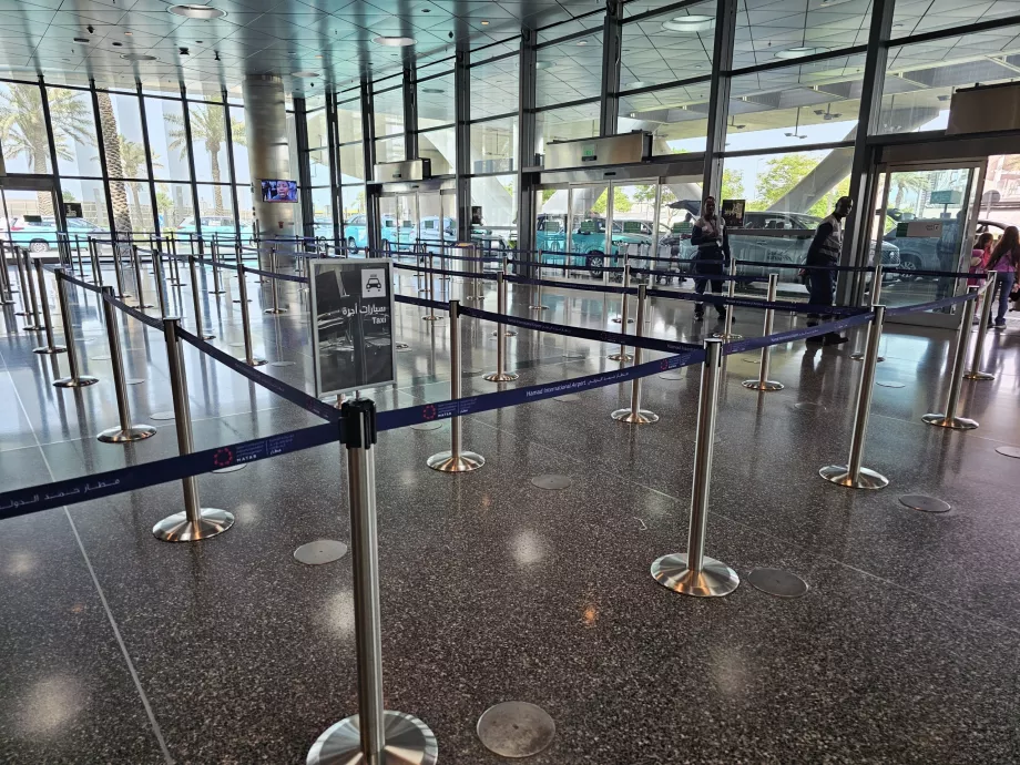 Fila de espera para os táxis