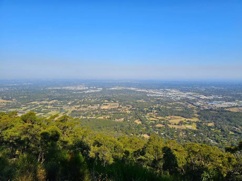 Vistas da cordilheira de Dandenong