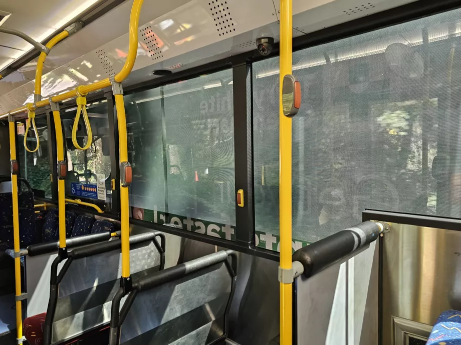 Botão de paragem no autocarro