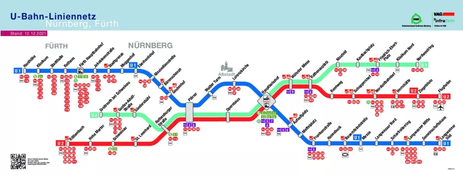 Mapa do metro de Nuremberga