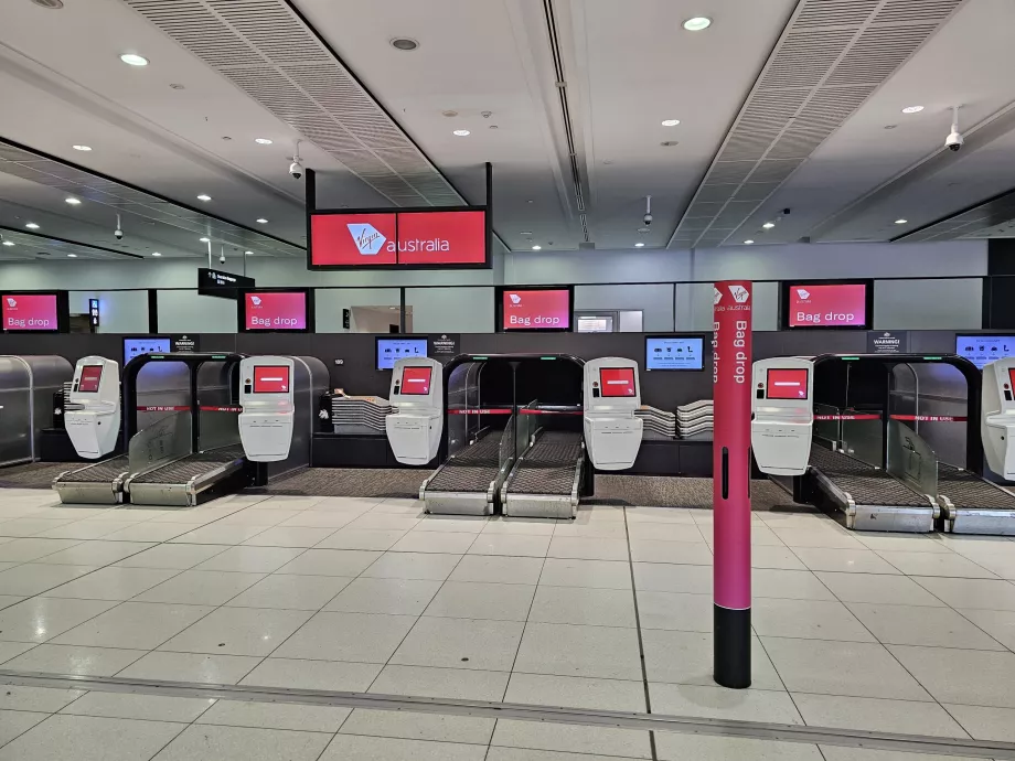 Check-in no aeroporto, Virgin Australia