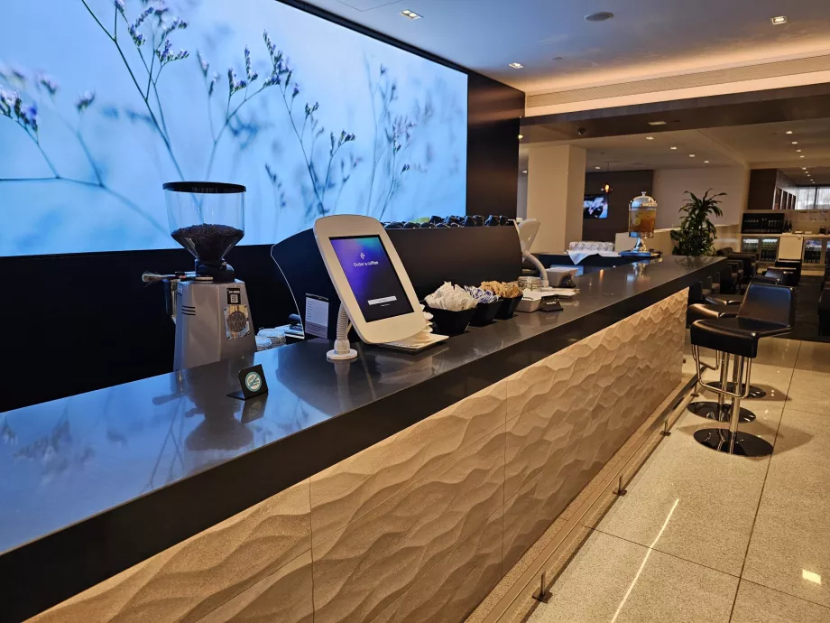 ANZ Lounge, máquina de café
