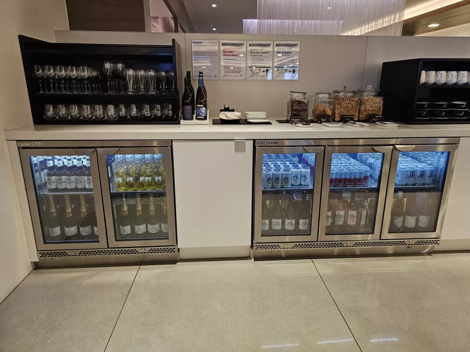 ANZ Lounge, bebidas alcoólicas